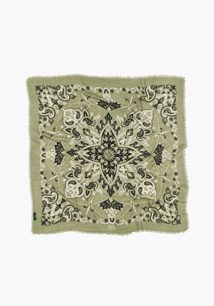 Foulard Bandana Ls Vert Doux - Maison Lecomte Flamant