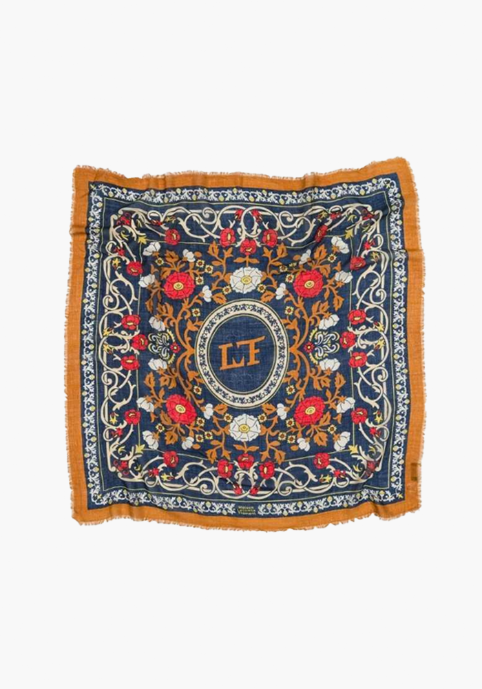 Foulard Marie Antoinette Ls Navy - Maison Lecomte Flamant