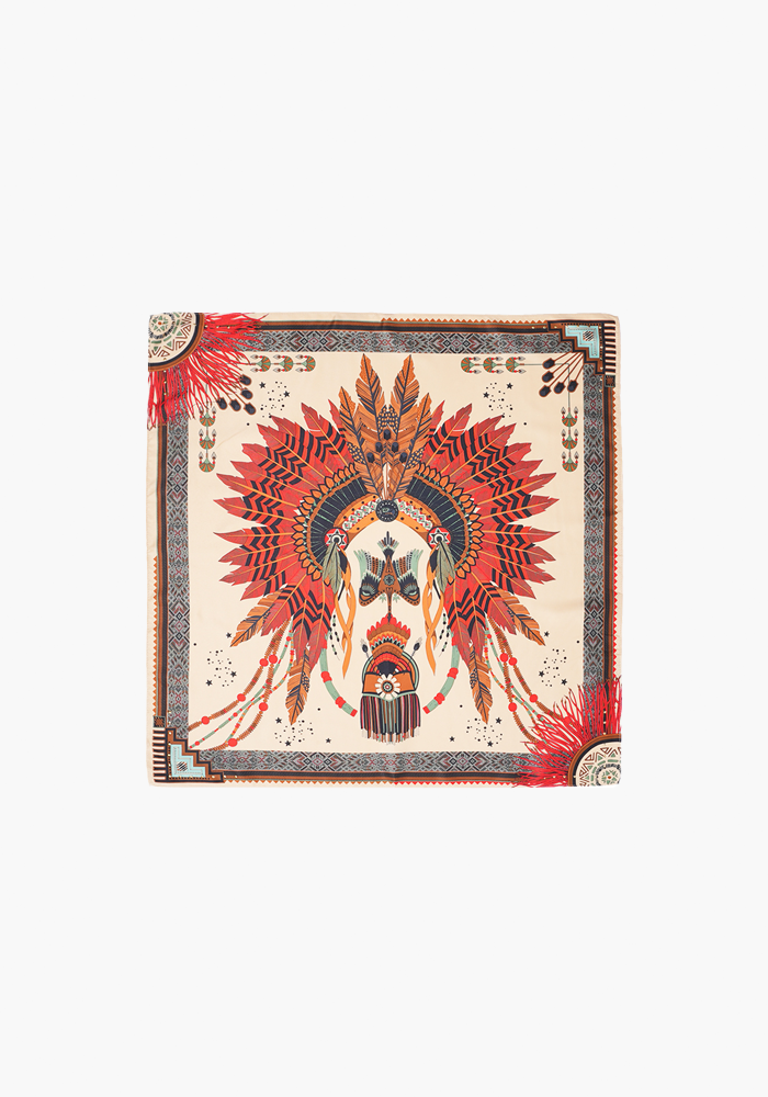 Foulard Nouveau Western Beige Mini - Wild Paris