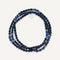 Pulsera de 3 vueltas o collar azul marino para caballero