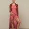 Vest Long Coat Sleeveless Red