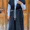 Gilet Claudia Noir Cravate Cachemire Bleu
