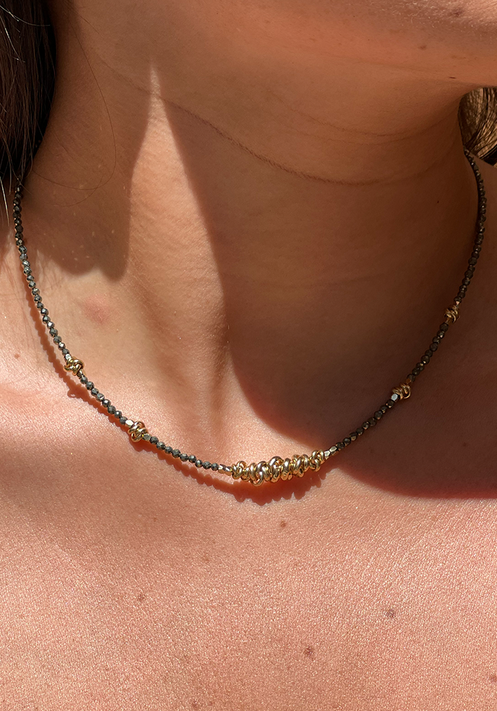 Collier Sharon Plaqué Or Pyrite - Hanka Ïn