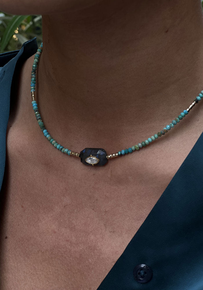Collier Choker Inside Turquoise