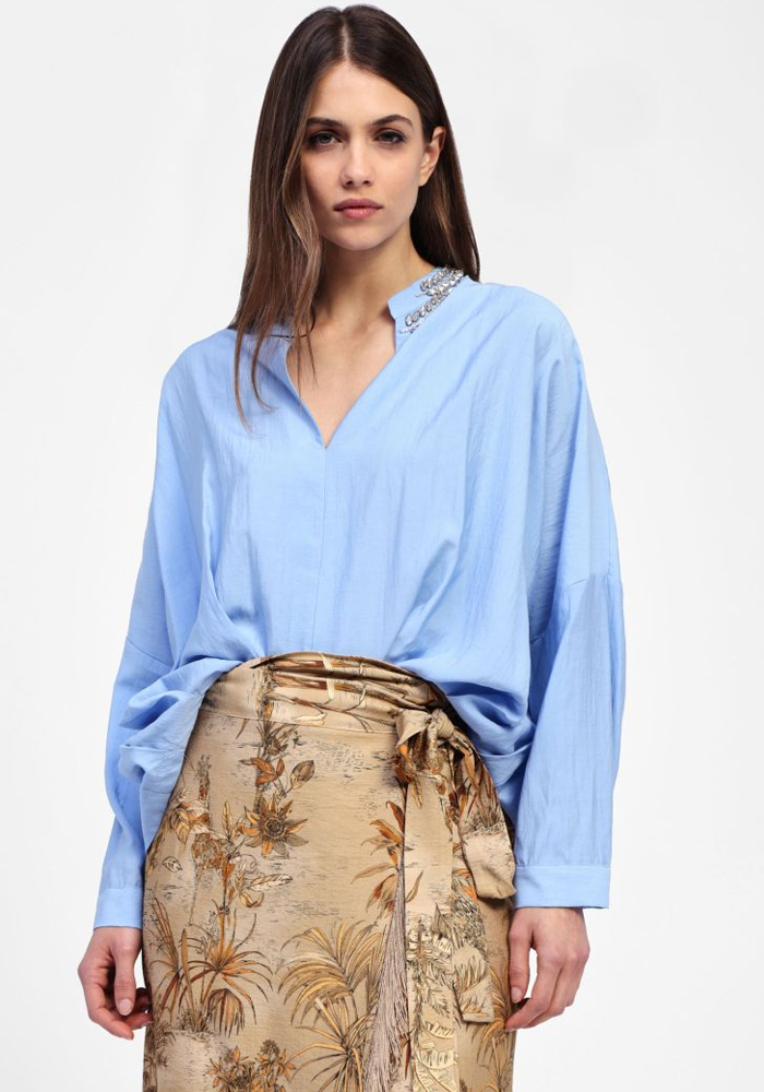 Jupe Midi Motifs Palmier - Dixie