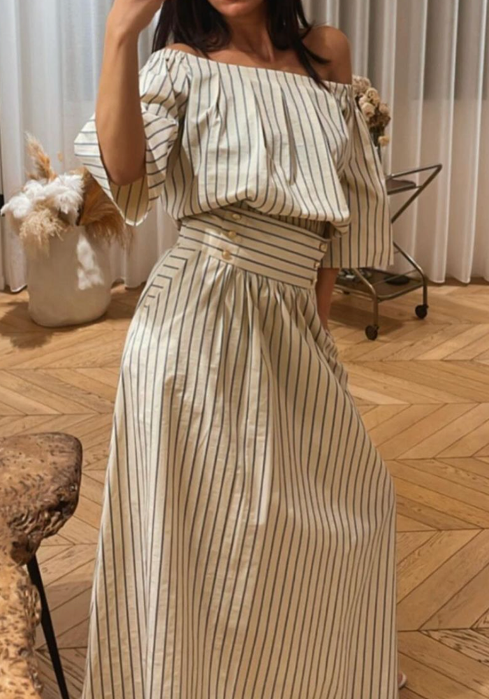 Jupe Lana Rayé - Blush Sélection Vêtements