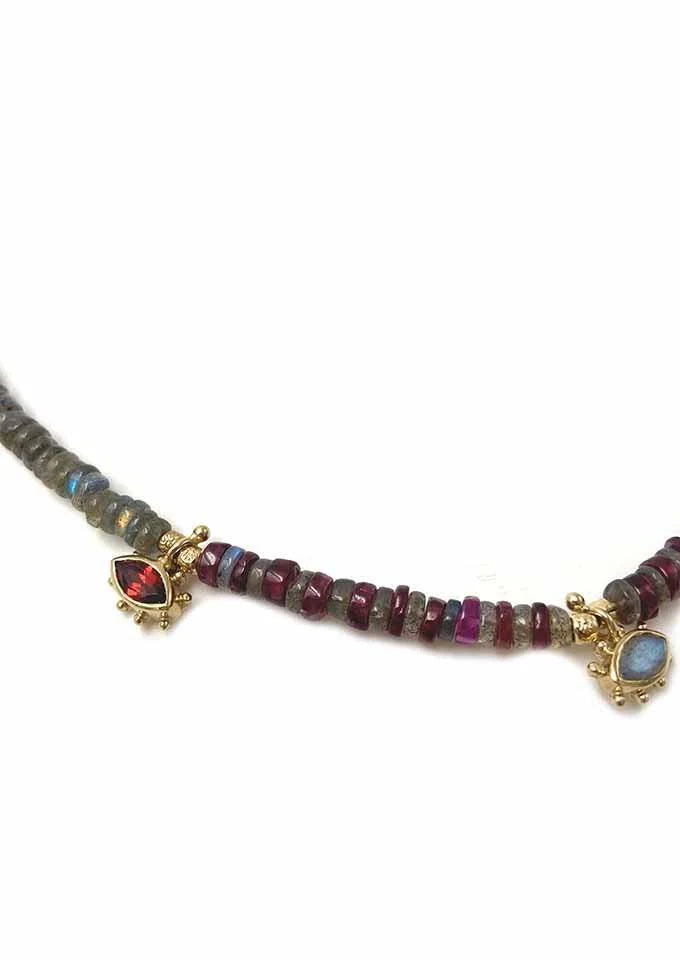 Collier Life  Labradorite Et Grenat - Room Service