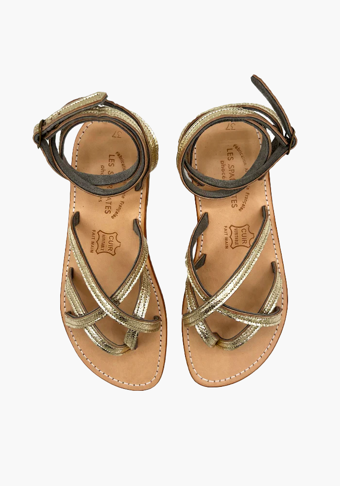 Sandales Linda Gold Vintage - Les Spartiates Phocéennes