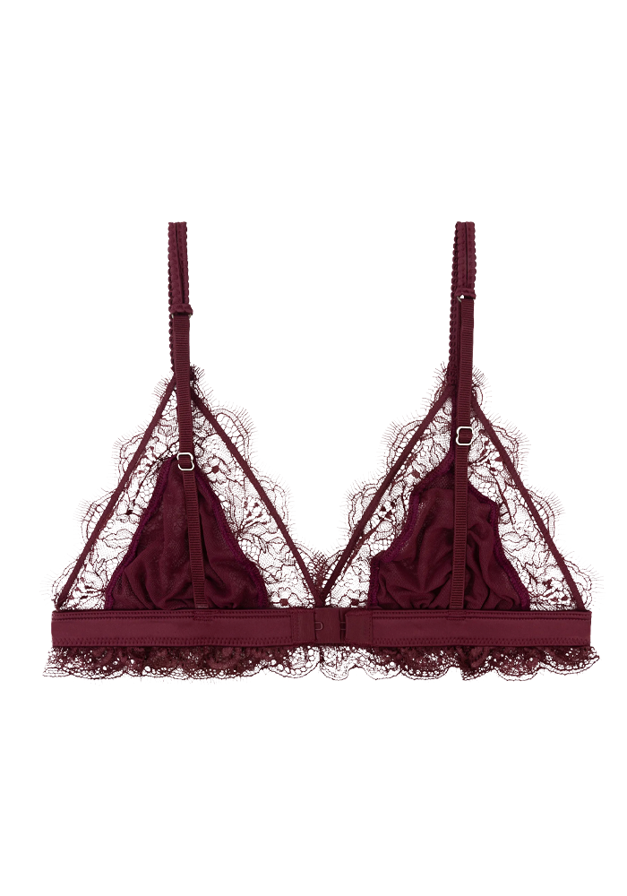 Maroon lace bralette on sale