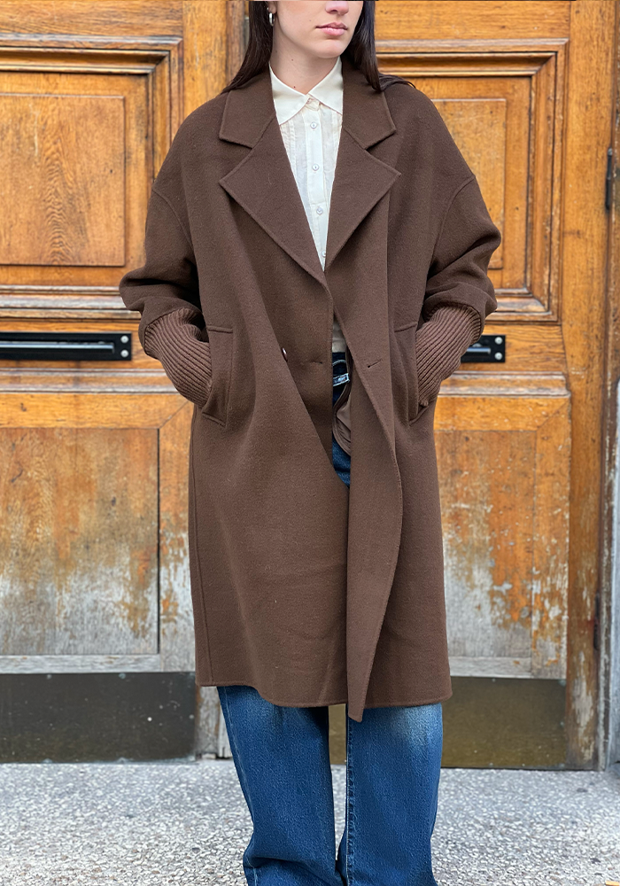 Manteau Oversize Marron - Lou Andrea