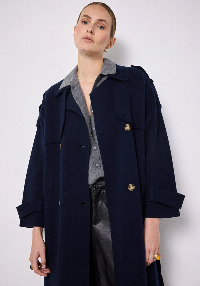 Trench Talia Bleu Marine - Not Shy