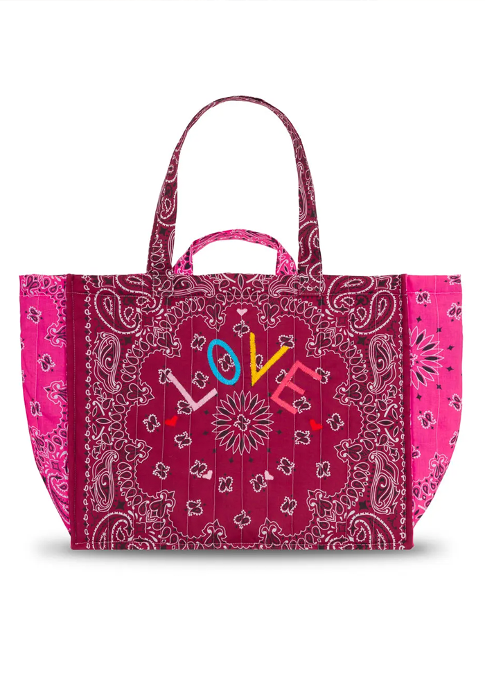 Sac Maxi Cabas Love Bordeaux Fushia - Call It By Your Name