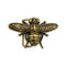 Small Golden Bee Belt Buckle