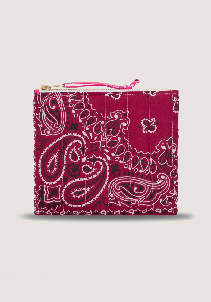 Mini Pochette Bandana Champignon Bordeaux Fuschia - Call It By Your Name