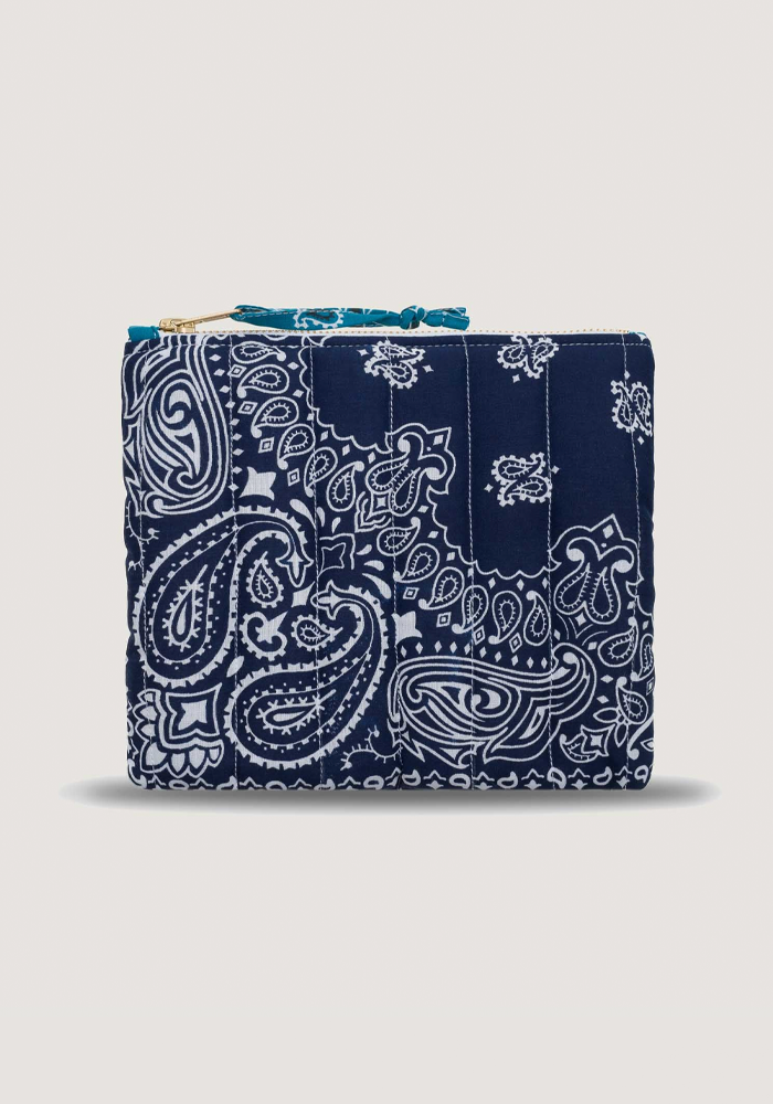 Mini Pochette Bandana Coeur Navy Pétrole -  Call It By Your Name