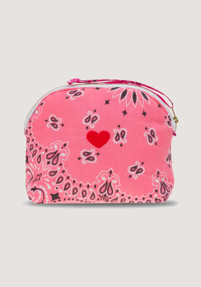 Trousse De Toilette Vanity Small Coeur Strawberry Pink Fuchsia - Call It By Your Name