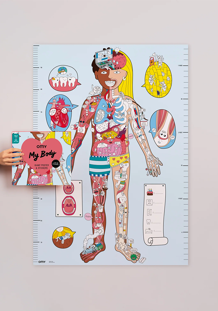 Poster Géant Cherche Et Trouve My Body - OMY