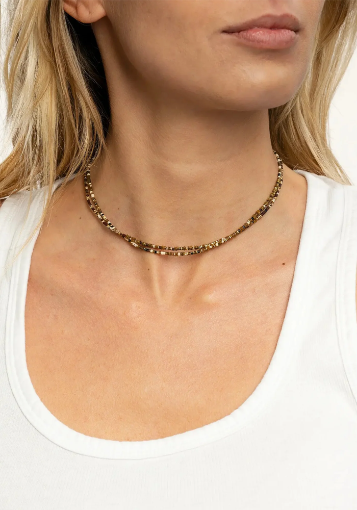 Bracelet 2 Tours Ou Collier New Alicia Leopard - Têtes Blondes