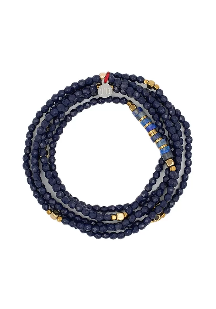 Bracelet 6 Tours Ou Sautoir New Nadege Navy - Têtes Blondes