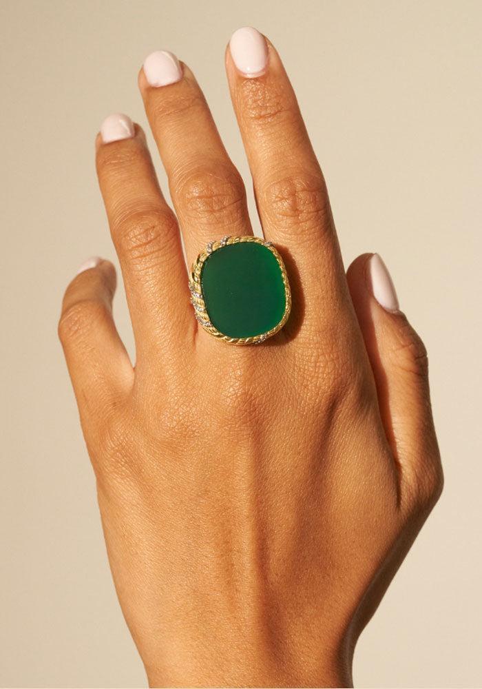 Bague Dona Onyx Vert - Be Maad