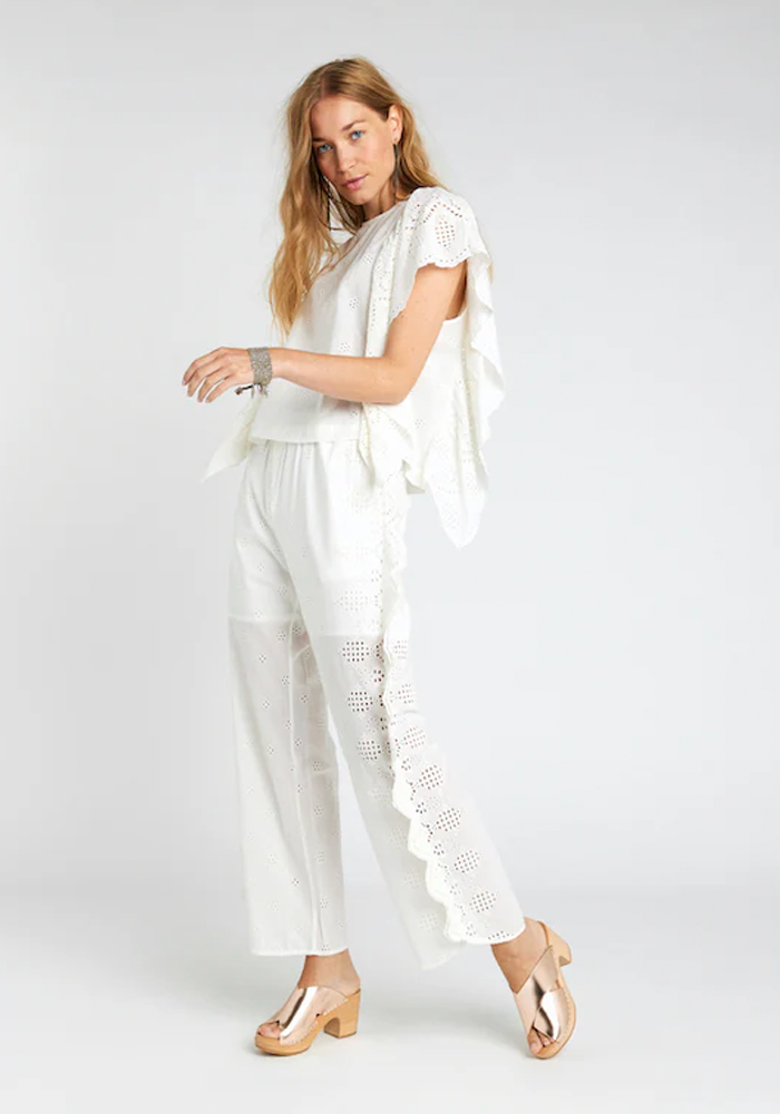 Pantalon Shiffli Blanc - V De Vinster