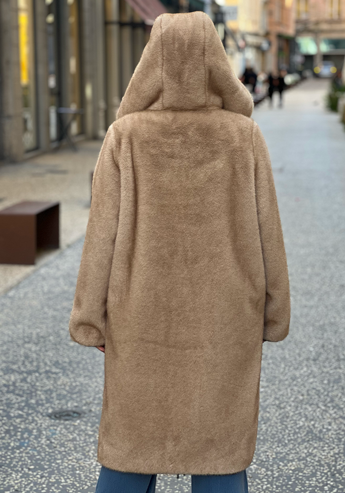 Manteau Parka Kaki Et Beige - Lou Andrea