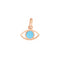 Pendentif Eye Turquoise Or Rose