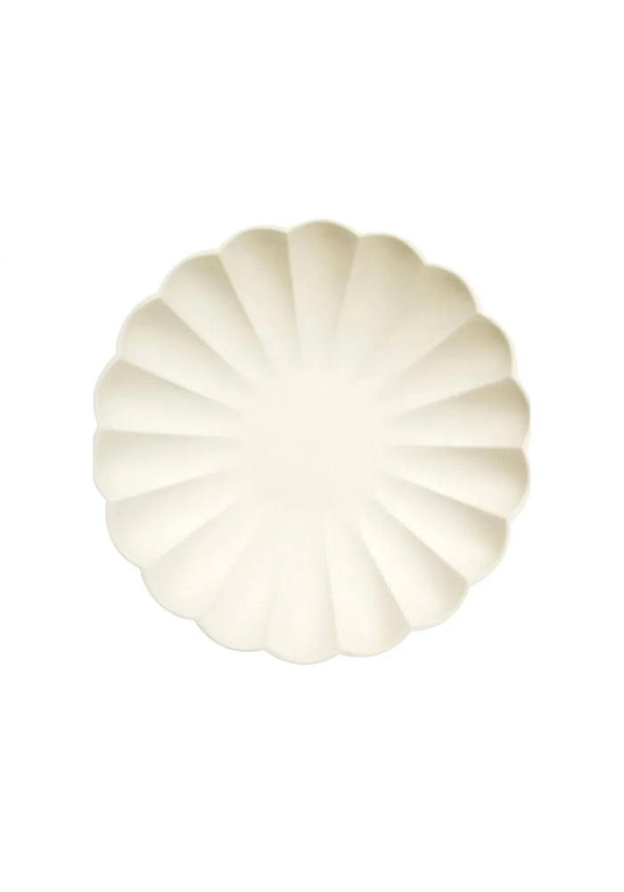 Lot De 8 Petites Assiettes Creme - Meri Meri