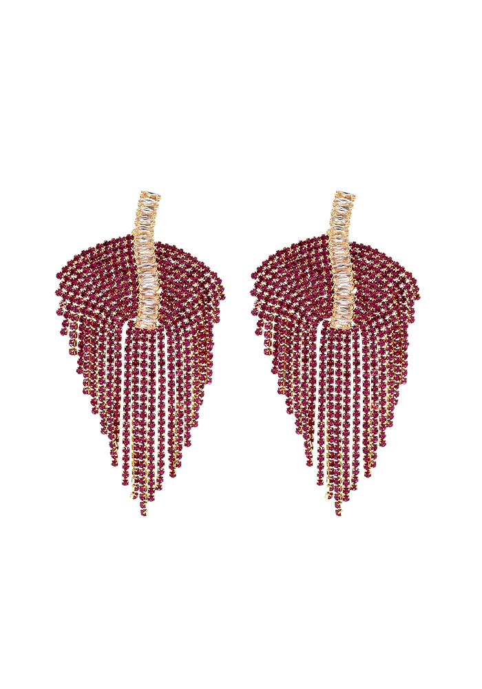 Boucles D'Oreilles Phoebe Fushia - Maison Baïka