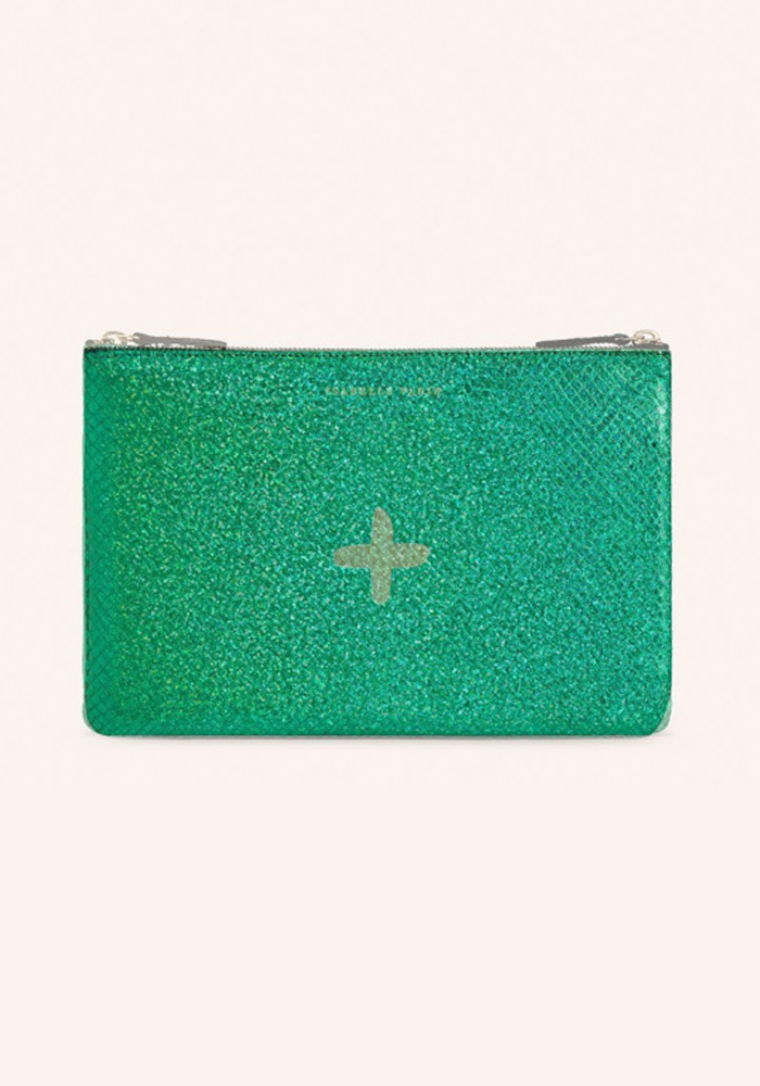 Pochette Love Facette Vert - Isabelle Varin