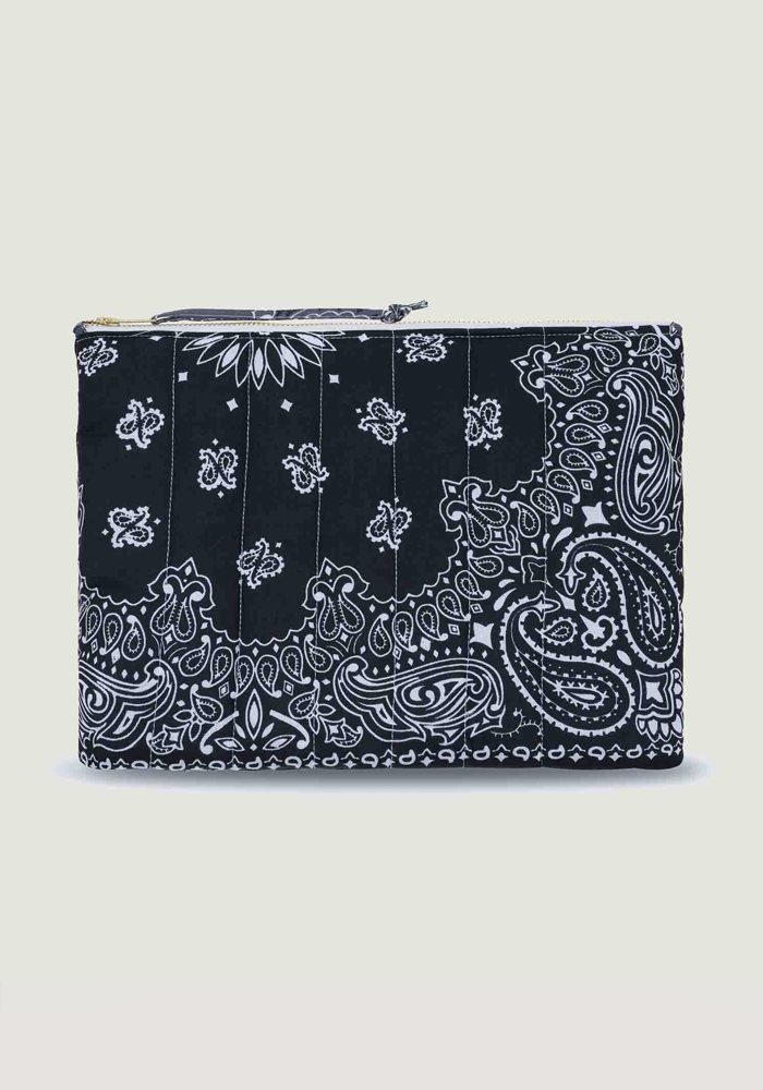 Pochette Patchwork Bandana Dark Grey Colorblock - Call It By Your Name