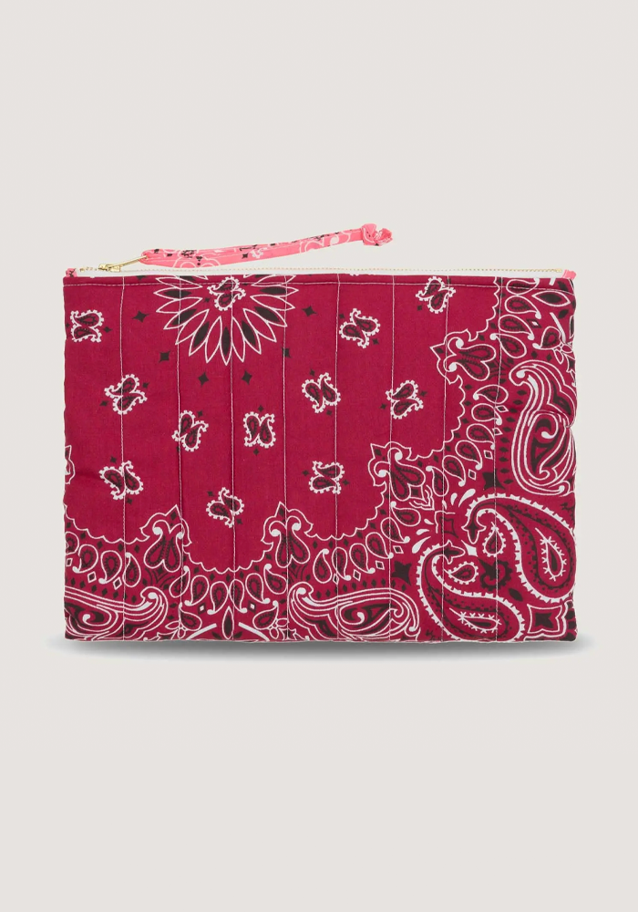 Pochette Patchwork Bandana Bordeaux Colorblock - Call It By Your Name