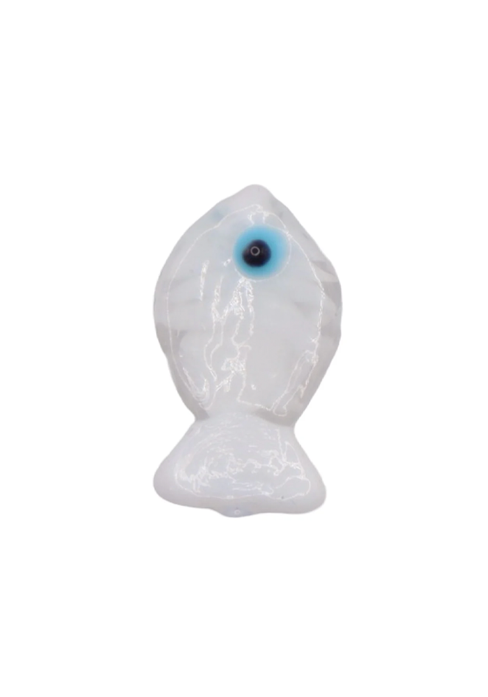 Charm Poisson En Verre Blanc