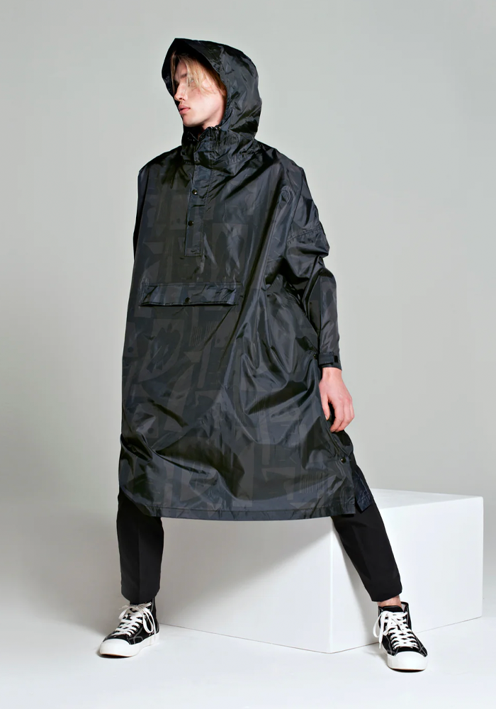 Poncho De Pluie Back To Black Art Camo - Rainkiss