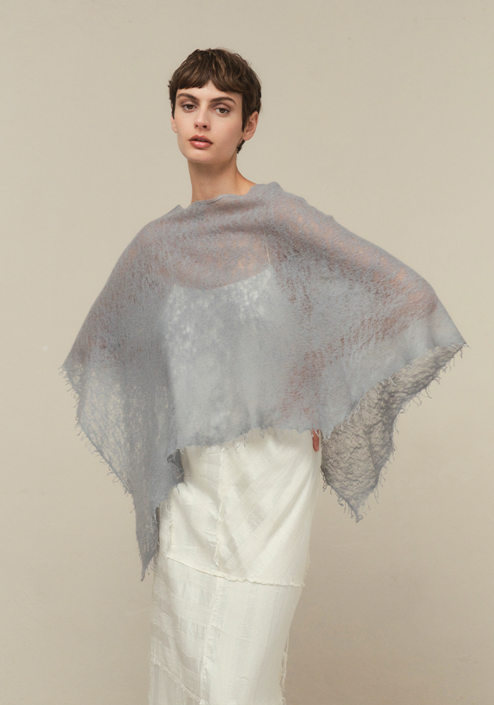 Poncho Semi Felted - Mirror In The Sky