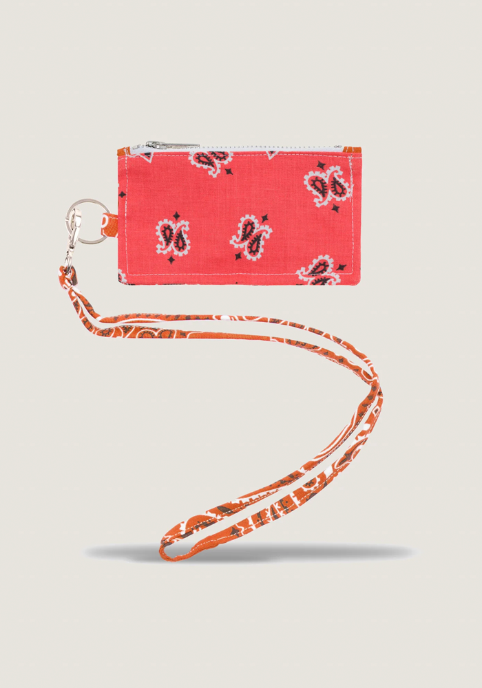 Porte-Cartes Bandana Happy Face Honey Suckle Burnt Orange - Call It By Your Name