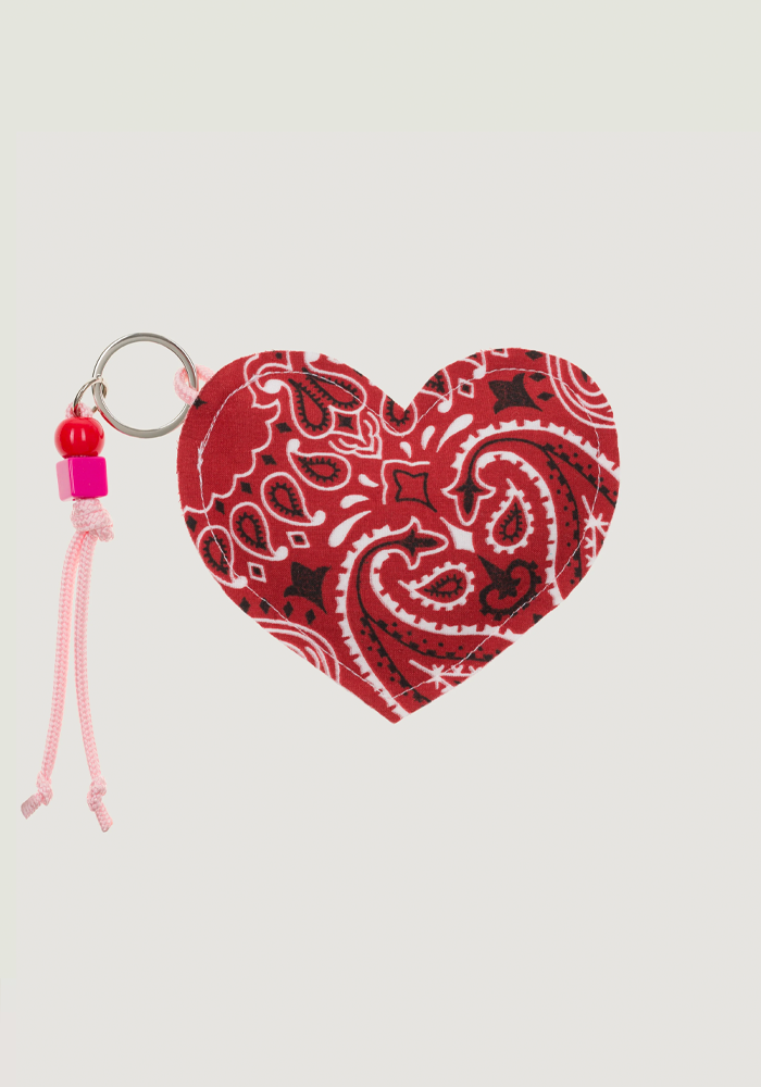Porte-Clés Coeur Vintage Red Pale Pink - Call It By Your Name