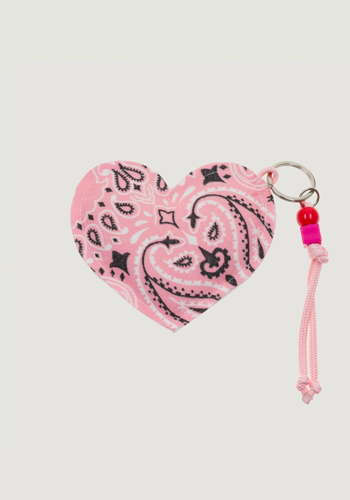 Porte-Clés Coeur Vintage Red Pale Pink - Call It By Your Name