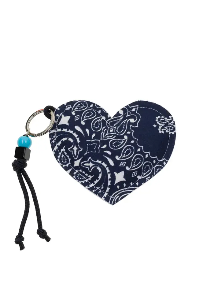 Porte-Clés Coeur Navy Chambray - Call It By Your Name