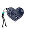 Porte-Clés Coeur Navy Chambray