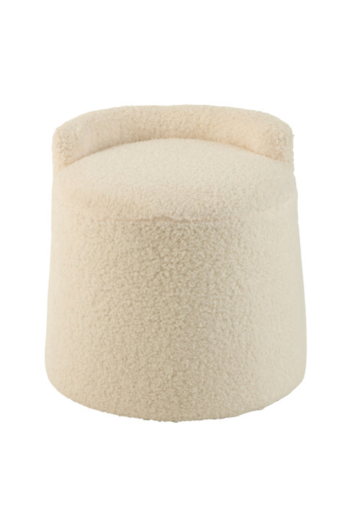 Pouf Teddy Blanc - Blush Sélection Décoration