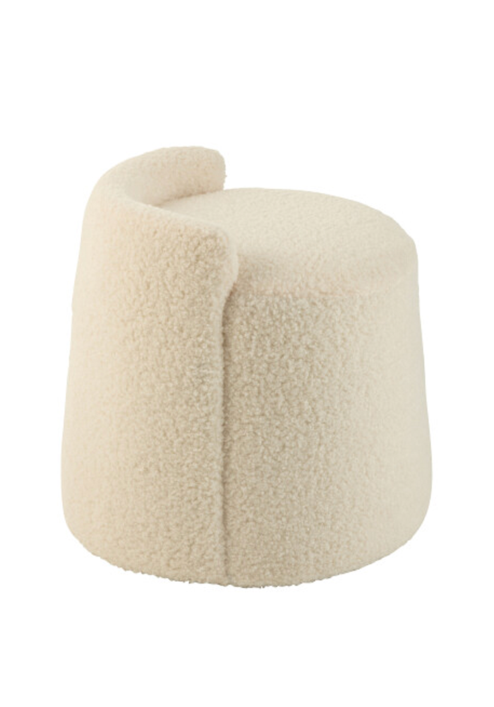 Pouf Teddy Blanc - Blush Sélection Décoration