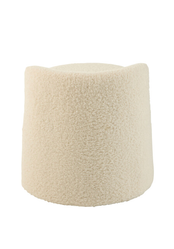 Pouf Teddy Blanc - Blush Sélection Décoration