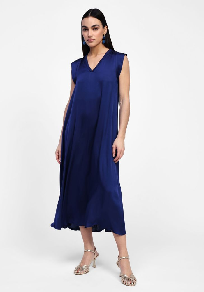 Robe Longue Sans Manches Bleue - Dixie