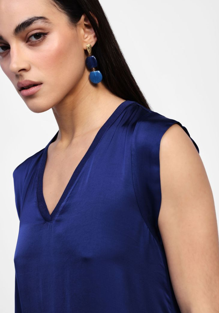 Robe Longue Sans Manches Bleue - Dixie