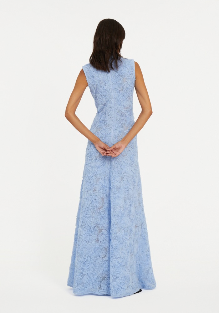 Robe Flower Mesh Bleue - Rotate