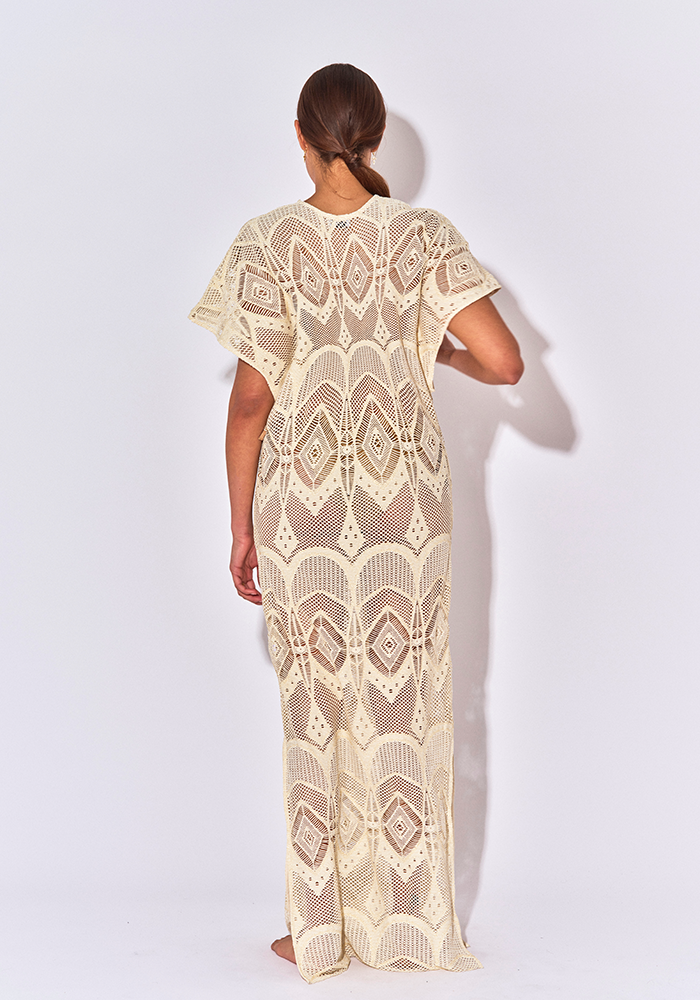 Robe Kaftan Écru - Beliza