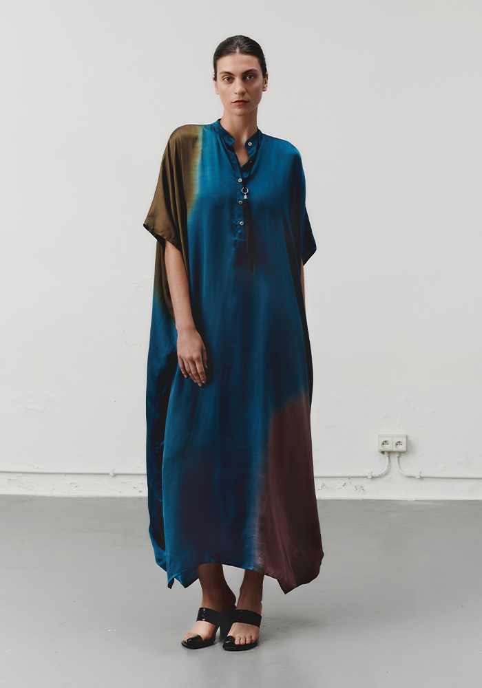 Robe Lore Placement Ombre Indigo