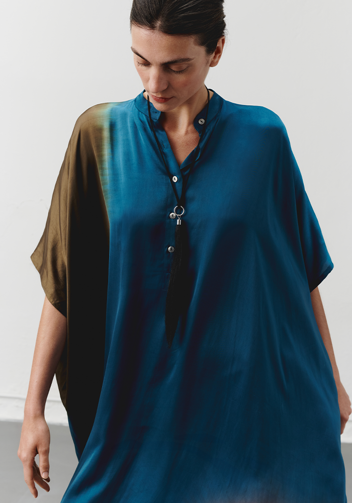 Robe Lore Placement Ombre Indigo - Nous Antwerp