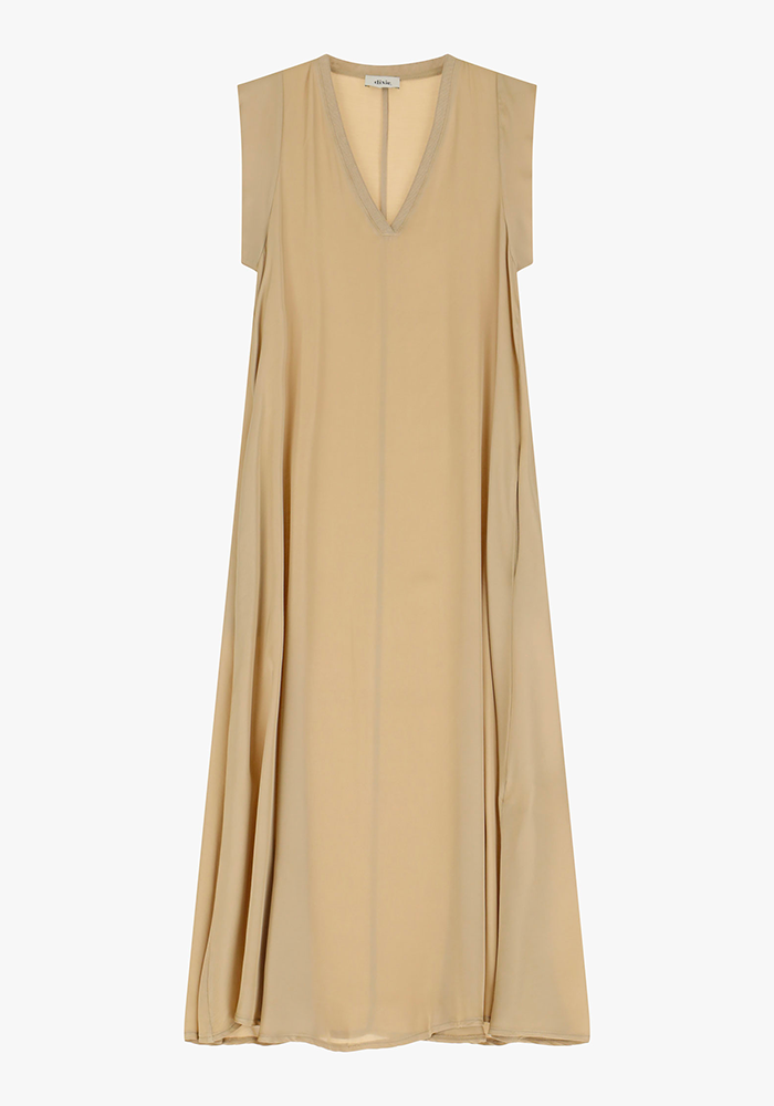 Robe Longue Sans Manches Beige - Dixie